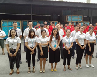 優佰特廚房設備公司8月員工月會順利召開，現場氣氛活躍、充滿喜悅