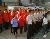 優佰特廚房設備公司9月全體員工會順利召開，董事長發表重要講話